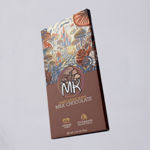 Milk Chocolate, mk mushroom chocolate, mk chocolate, mk chocolate bar, mk mushroom